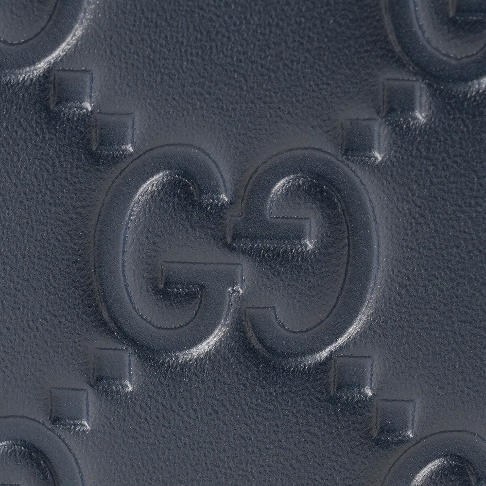 Gucci Guccissima Bifold Wallet Navy Blue - Picture 8 of 9